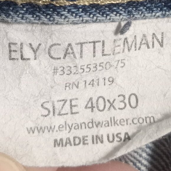 Ely Cattleman Mens Made in USA 5-Pocket Jeans 33255350-75 - Picture 7 of 7
